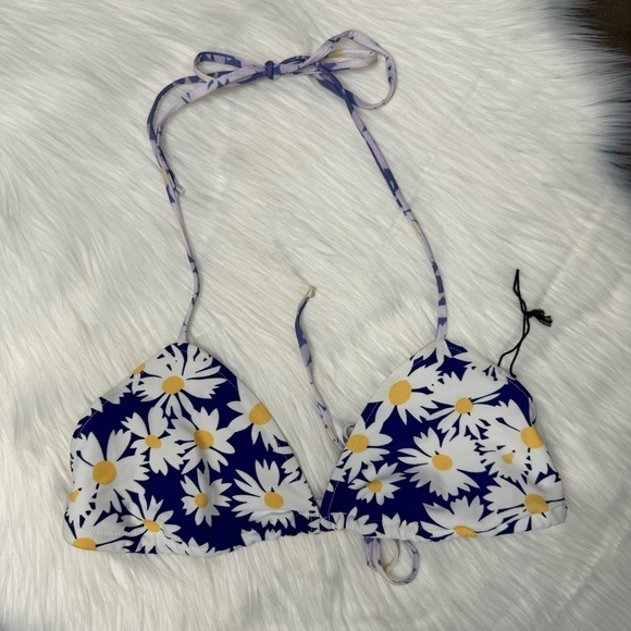 NWOT Rachael Pally Daisy Print Triangle Bikini Top size Large - Picture 1 of 7